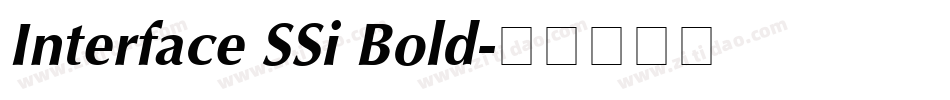 Interface SSi Bold字体转换